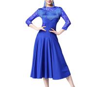 Leeonway Vestido de Baile Latino,Vestidos Salsa Baile Mujer,Vestido de Baile Latino de Jazz,Vestido de Rumba Samba Traje,Pantalones Cortos incorporados,para Cóctel Boda Ceremonia Eventos