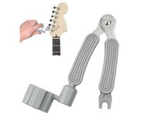 LEEQ 1 pieza Enrollador y Cortador de Cuerdas de Guitarra, 3 en 1 Manivela para Guitarra Enrollador Cuerdas Guitarra, Cortadora Cuerda, Puente Pin Puller, Herramienta Reparación de Guitarra(grises)