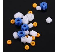 LEEQ 26 pcs Engranajes de Plástico Husillo Engranaje Helicoidal Mini Engranaje para Avión Coche Modelo DIY Robot Engranaje Kit (2mm/2,3 mm/3mm/3,17mm/4mm)