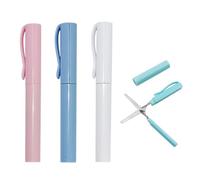 LEEQ 4 Piezas Tijera de Bolsillo - Tijeras de Colores, Tijeras Plegables con Tapa de bolígrafo, Multiusos de Acero Inoxidable, para el hogar, la Oficina y la Escuela
