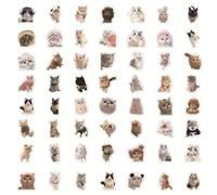 LEEQ Calcomanías Divertidas de Gato Perro - calcomanías de Vinilo Impermeables para Amantes de los Gatos Perro, Botella de Agua, álbum de Recortes, teléfono (120pcs)