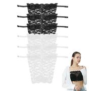 LEEQ Encaje para Mujer con Clip en Mock Camisole - Sujetador insertado superposicin Panel de Moda Chaleco,Chaleco con Panel superpuesto,Camisola simulada con Clip, 6 Piezas