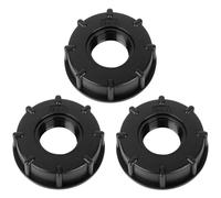 LEEQ IBC tapón tanque S60x6 IBC accesorio/tapón pezón adaptador para tanque IBC tanque de agua conector juntas roscadas en adaptadores 1 pulgada, negro(3 unids)