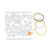 LEEQ Juego de Engranaje de Plástico - Juego de poleas de Correa Dentada, Engranaje de Motor Juego de Ruedas Modelo de Automóvil para Robot Coche Motor de Juguete DIY, 75 Tipos
