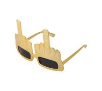 LEEQBCR 1 PCS Gafas de Dedo Medio Gafas Divertidas Creativas Gafas de Sol de Fiesta novedosas Gafas de Dedo Medio F-u-c-K Off Gafas con Forma de Mano para Despedida de Soltero, Oro