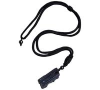 LEEQBCR 1 pieza collar de turmalina negra, piedra curativa, colgante de turmalina, obsidiana negra, con cinta de algodón negra, regalo para hombres y mujeres