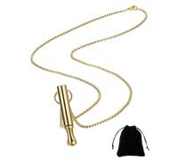 LEEQBCR 1 pieza Collar para Dejar de Fumar Dejar de Fumar Collares de Respiración Collar Antiestrés Anxiety Relief Collar Ansiedad Respiración Meditacion Reduce el Estrés,para Mujeres Hombres(oro)
