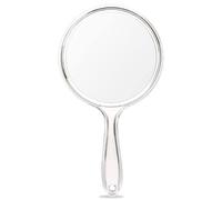 LEEQBCR 1 Pieza Espejo de Mano con Mango, Espejo de Mano de Doble Cara, Espejo de Aumento, Espejo de Maquillaje Portátil, Espejo de Bolsillo, Uso en Casa y de Viaje, Maquillaje Diario para Mujeres