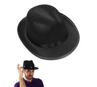 LEEQBCR 1 sombrero de jazz de caballero británico,ideal para juegos de rol, carnaval, caballeros, teatro y fiestas, color negro