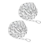LEEQBCR 2 piezas Cadena de Acero Inoxidable 3.2 mm Eslabones de Cadena de 0.5 m Cadenas de Inoxidable Eslabones de Mosquetón Cadena de Extensión para Suspensión Bloqueo