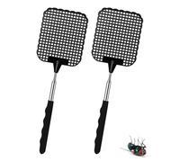 LEEQBCR 2 Piezas Matamoscas Extensible, Matamoscas, Matamoscas de Plástico, Control Manual de Swat Ajustable para Controlar Varias Plagas y Mantener Alejado de Las Plagas