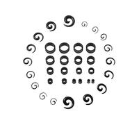 LEEQBCR 36 Piezas Juego de Dilatadores de Oreja Expansores de Oreja de Túnel, Dilatadores de Extensión de Oreja de Acrílico, Expansores Oreja Joyeria para Mujer Hombre