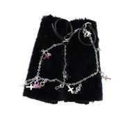 LeeQinersw 1 Par Boot Cuffs Ropa Muñeco Articulado Figura Miniatura Accesorio Material Tela Metal Adecuado para Colección Modelismo, Negro