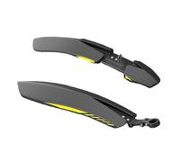 LeeQinersw 1 Par de Guardabarros para Bicicleta Protectores Delanteros Y Traseros Fáciles de Quitar Y Poner Material PP Resistente Adecuado para Montañismo Pase, Amarillo Negro