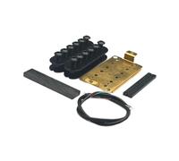 LeeQinersw 1 Pickup Doble Bobina Set de Pastillas para Guitarra Eléctrica con Bobinas Dobles y Kit DIY Que Incluye Base de Latón y Polos Ajustables Fabricado en, Puente