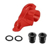 LeeQinersw 1 Pieza Gancho de Cambio Trasero Bicicleta Soporte Trasero con Tornillos Accesorio Montaje Aluminio Mantenimiento Sencillo Adecuado para Ciclismo Mont, Rojo