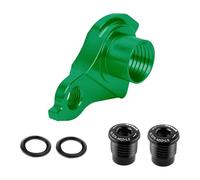 LeeQinersw 1 Pieza Gancho de Cambio Trasero Bicicleta Soporte Trasero con Tornillos Accesorio Montaje Aluminio Mantenimiento Sencillo Adecuado para Ciclismo Mont, Verde