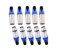 LeeQinersw 10 piezas conector de cable xlr enchufe micrófono enchufe de cable de micrófono portátil masculino y femenino para cantar transmisiones, Azul