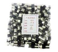 LeeQinersw 100 Piezas de Conectores de Cable de TV británicos con Cabeza en F extruidos, adaptadores de, componentes de fijación fáciles de Instalar.