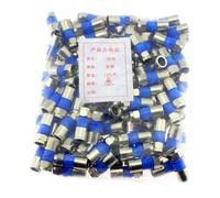 LeeQinersw 100 Piezas de Conectores de Cable de TV británicos con Cabeza en F extruidos, adaptadores de, Piezas de fijación de fácil instalación.