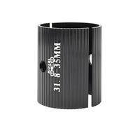 LeeQinersw 2 Piezas Adaptador de Potencia para Bicicleta Espaciador Manguito Reductor Convertidor de Diámetro Fabricado en Aluminio Adecuado para Montaña Ciudad, Negro 31,8-35mm