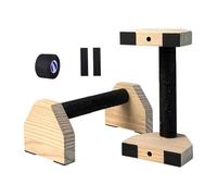 LeeQinersw 2 Piezas Barras para Flexiones de Madera Paralletes Portátiles Y Estables Mangos Ergonómicos Antideslizantes Bases Adecuadas para Adultos Fitne, 20 CentÍmetros