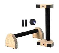 LeeQinersw 2 Piezas Barras para Flexiones de Madera Paralletes Portátiles Y Estables Mangos Ergonómicos Antideslizantes Bases Adecuadas para Adultos Fitne, 30 Centimetros