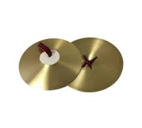 LeeQinersw 2 Piezas Platillo Crash Címbalo Manual Instrumento Percusión Aleación Duradera Sonido Brillante con Correa Apto para Principiantes Uso Profesional Ent, 14 Inch