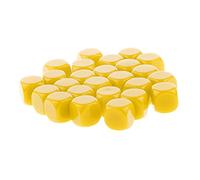 LeeQinersw 25pcs 16 Mm Opaco en D6 Seis Lados Dados Recursos Didácticos Fuentes del Partido, Amarillo
