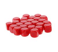 LeeQinersw 25pcs 16 Mm Opaco en D6 Seis Lados Dados Recursos Didácticos Fuentes del Partido, Rojo