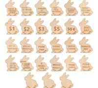 LeeQinersw 27 Piezas Conejo Huevo de Pascua Set Fichas Niños Tokens Grabados Reutilizables con Actividades y Espacios en para Personalizar Adecuado para Tareas del Hogar Juegos , Conejo