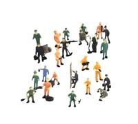 LeeQinersw 27 Piezas Figuras Miniatura Trabajador Ferroviario Escala 1/87 Personajes Modelos Mano Pintada PP para Escenario de Tren Mesa de Arena Decoración de