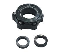 LeeQinersw 3 Piezas Adaptador de Buje de Bicicleta Convertidor de Rotores de Disco de 6 Tornillos Arandela de Eje con Rosca Aro Sellado Aleación de Aluminio, Frente 100 a 110