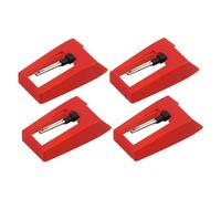 LeeQinersw 3 Piezas Aguja Tocadiscos Reemplazo Universal Púa Precisa Cartucho Fonógrafo Accesorios Estilizados Instalación Sencilla Adecuada para Melómanos Acces, 4 Piezas