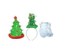 LeeQinersw 3 Piezas de Accesorios para Disfraz de Papá Noel Navideño, Sombrero de de Navidad de Moda para Festival.