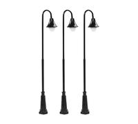 LeeQinersw 3 Piezas Farol de Ferrocarril Lámpara Miniatura Poste de Calle Paisaje Modelo Creativo Material PP Metal Seguro Adecuado para Escenas Invernales Parqu, 5.1 X 0.9 Cm
