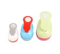 LeeQinersw 3 Piezas Perforadora Manual Papel Círculo Herramienta Manualidades Estructura Robusta Fácil Uso Adecuada para Proyectos Escolares Tarjetas Fe, 16 Mm, 25 Mm, 38 Mm