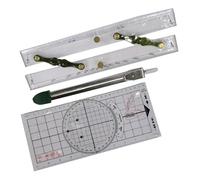 LeeQinersw 3 Piezas Reglas Paralelas de Navegación Divisor Marino Transportador Profesional Juego de Instrumentos Fabricados en PP Ligero Adecuado para Uso en, 45cm