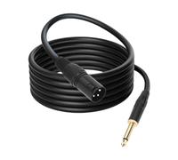 LeeQinersw /4 6.35 Cable de micrófono de audio masculino a XLR Cable de micrófono 3PIN XLR Portable Male Portable para tarjetas de sonido estéreo, 10m