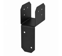 LeeQinersw 4 Piezas Anclaje Acero con Recubrimiento en Polvo Negro Fácil Instalación Soporte Montaje Lateral Pérgola Estable para Pérgolas, Anclaje Colgador