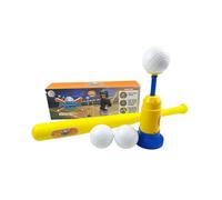 LeeQinersw 4 Piezas Máquina Lanzadora de Béisbol para Niños Incluye Bate Extensible Y Pelotas Entrenador Portátil de Bateo Infantil Juguete de Entrenamiento DEPO