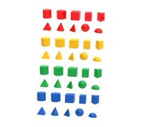 LeeQinersw 40 Piezas de Bloques de Formas Geométricas 3D, Juguetes de Aprendizaje, Habilidades de Imaginación Y Matemáticas