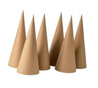 LeeQinersw 6 Piezas Cono para Manualidades Conos de Base Abierta Cono de Cartón para Bricolaje de Navidad Decoración Navideña Adecuado para Fie, 25cm
