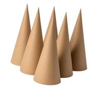 LeeQinersw 6 Piezas Cono para Manualidades Conos de Base Abierta Cono de Cartón para Bricolaje de Navidad Decoración Navideña Adecuado para Fie, 35cm