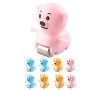 LeeQinersw 6 Piezas Juguete Pista Animales Figuras Escalera Accesorios PVC Adecuado para Niños Baño Actividades Preescolares Juegos en el Hogar, 9 Piezas Oso