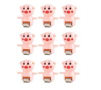 LeeQinersw 6 Piezas Juguete Pista Animales Figuras Escalera Accesorios PVC Adecuado para Niños Baño Actividades Preescolares Juegos en el Hogar, 9 Piezas de Cerdo