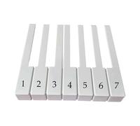 LeeQinersw 7 Piezas Piano Keytops Repuesto de Teclas Blancas para Piano Cubierta con Frente Accesorios Herramientas PP Adecuado para Uso Profesional Y Doméstico, 5.1 Cm