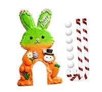 LeeQinersw 9 Piezas Golf Bunny Set Golf Club Juguetes Bolas Madera Instalación Rápida Desarrollo Habilidades Adecuado para Niños Niñas Pascua Actividades Familia, Style C, tal como se describe