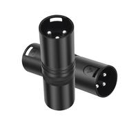 LeeQinersw Adaptador XLR macho a macho (2 unidades) para accesorios de audio, convertidor de cambio de género XLR.