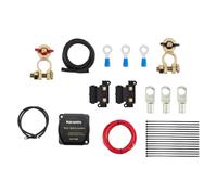 LeeQinersw Aislador de Batería Relé Automático de 140A Kit Separador de Baterías Dispositivo de Carga VSR de Metal con LED Adecuado para Todoterren, Cables Rojos de 6 M
